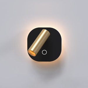 Aplica LED design modern Biblos negru, auriu - Img 4