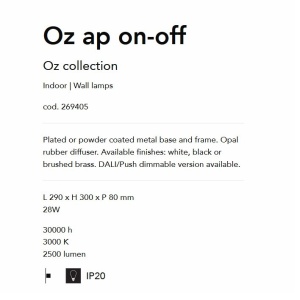 Aplica LED design modern circular OZ AP ON-OFF OTTONE - Img 4