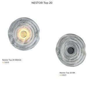 Aplica LED design modern decorativ NESTOR TOP 20 brass 144858 universul-luminii.ro