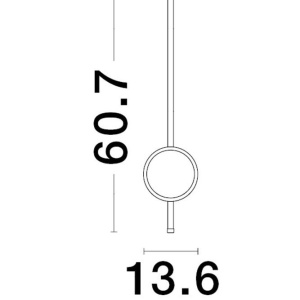 Aplica LED design modern minimalist CLOCK alba - Img 7