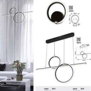 Aplica LED design modern Willow negru mat, alb - Img 4