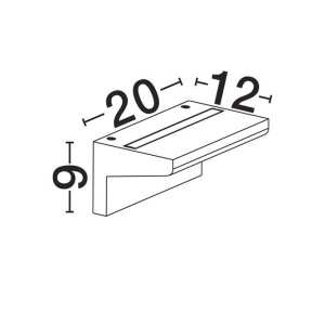 Aplica LED din ciment negru pentru exterior IP65 LITA 250628 universul-luminii.ro