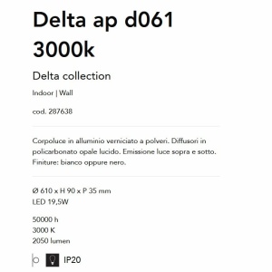 Aplica LED iluminat ambiental Delta ap d061 3000k - Img 2
