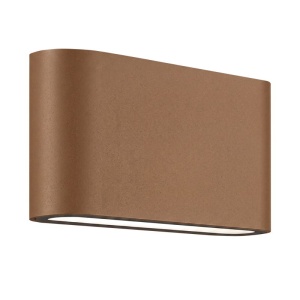 Aplica LED iluminat ambiental exterior IP65 COVE 2x6W cafenie