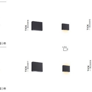 Aplica LED iluminat exterior ambiental IP54 TICK alba 236698 universul-luminii.ro