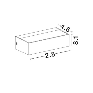Aplica LED iluminat sus si jos IP65 LAB negru - Img 6