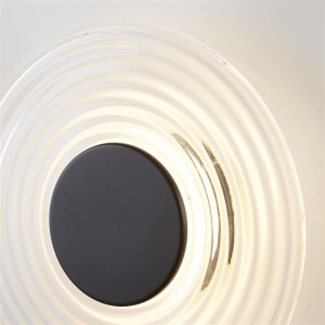 Aplica LED metal negru mat sticla clara Cleo, 3, universul-luminii.ro
