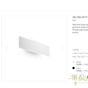 Aplica LED moderna ambientala ZIG ZAG AP D53 NERO 3000K - Img 3