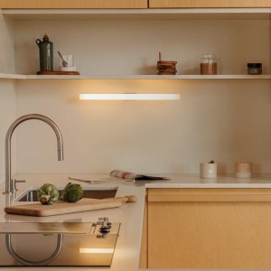 Aplica LED oglinda, tablou IP44 CALMA blue/opal 50cm - Img 3
