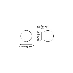 Aplica LED pentru baie IP44 PING D-10cm negru, alb - Img 3