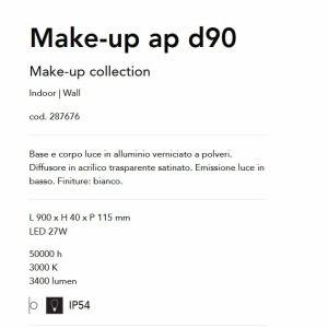 Aplica LED pentru baie IP54 Make-up ap d90 - Img 2