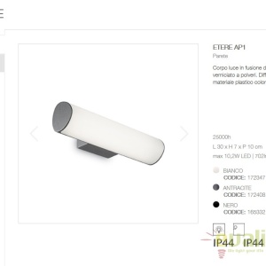 Aplica LED perete exterior design modern ETERE AP ANTRACITE 4000K 172408 52398 universul-luminii.ro