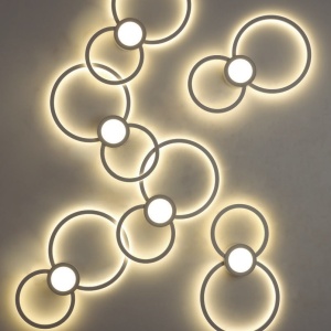 Aplica LED perete/tavan design geometric MURAL neagra 134018 universul-luminii.ro