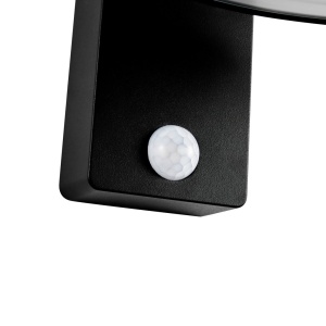 Aplica LED solara de exterior cu senzor de miscare IP44 Justina negru 130528 universul-luminii.ro