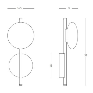 Aplica LED stil minimalist decorativ Rona aurie 153698 universul-luminii.ro