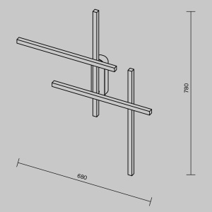 Aplica LED stil minimalist Model negru 225618 universul-luminii.ro