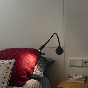 Aplica LED tip reader LED design modern minimalist PIXIE neagra 84338 universul-luminii.ro