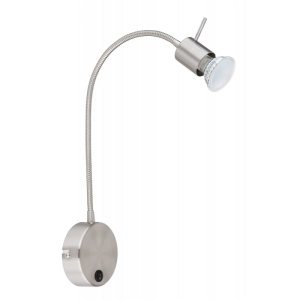 Aplica minimalista cu brat flexibil si Spot MILLY nickel 105778 universul-luminii.ro