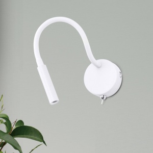 Aplica minimalista cu reader LED directionabil Kurt alba 98748 universul-luminii.ro
