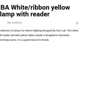 Aplica moderna design elegant SAMBA reader LED alb/gaslben 123788 universul-luminii.ro