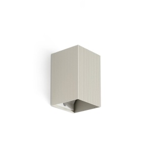 Aplica perete aluminiu striat gri, 1xGU10, LUNE square