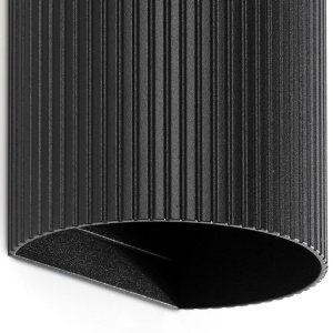 Aplica perete aluminiu striat negru, 2xGU10, SOLE round - Img 3