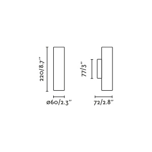 Aplica perete ambientala design modern STAN 2L aluminiu/negru - Img 7