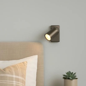 Aplica perete cu 1 spot directionabil Moon Round, bronz