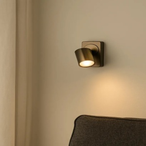 Aplica perete cu 1 spot directionabil Moon Switc, bronz