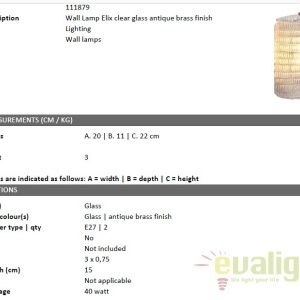 Aplica perete design LUX Elix 111879 HZ - Img 7