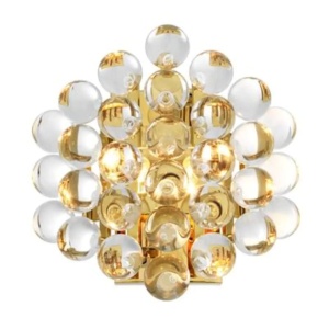 Aplica perete design LUX Mylo auriu/ transparent 111981 HZ - Img 1