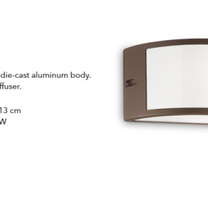 Aplica perete exterior design modern IP44 REX-1 AP1 COFFEE 213217 66308 universul-luminii.ro