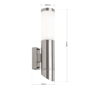Aplica perete iluminat exterior IP44 Pleno AL 11-1095/2 Edelstahl OR - Img 8