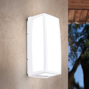 Aplica perete LED de exterior moderna IP54 Bob alba 98488 universul-luminii.ro