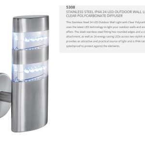 Aplica perete LED moderna de exterior IP44 India 5308 SRT 74948 universul-luminii.ro
