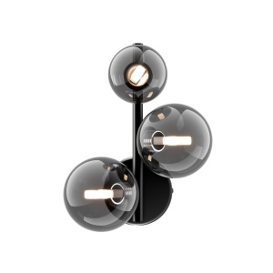 Aplica perete moderna design deosebit Dallas 3 negru 118538 universul-luminii.ro