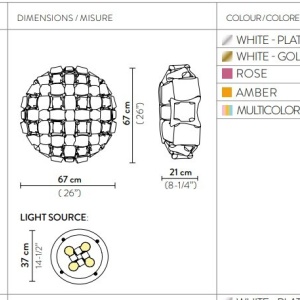 Aplica perete sau tavan design modern geometric Mida Large White-Gold 125418 universul-luminii.ro