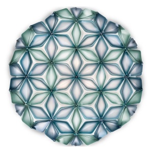 Aplica perete sau tavan design unicat realizata manual La Vie Large Blue - Img 1