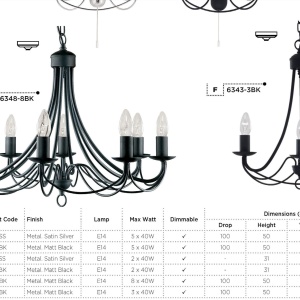 Aplica perete traditionala stil clasic Maypole negru 6342-2BK SRT 64218 universul-luminii.ro