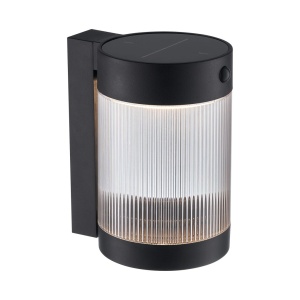 Aplica solara cu senzor de miscare, protectie IP44, Coupar negru 243958 universul-luminii.ro