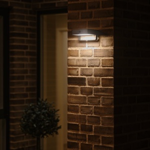Aplica solara cu senzor de miscare, protectie IP44, Saulio negru 244208 universul-luminii.ro