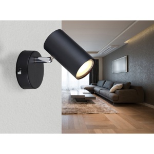 Aplica/Spot directionabil stil minimalist ALLVI negru 162048 universul-luminii.ro