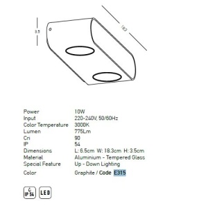 Aplica/Spot LED pentru iluminat exterior decorativ IP54 Scout 154318 universul-luminii.ro
