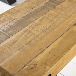 Banca design industrial Thor 200cm Pin maro vintage - Img 3