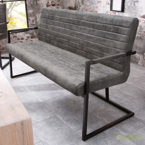 Bancheta design industrial vintage, Imperial 160cm, gri A-38199 VC - Img 6