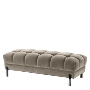 Bancheta eleganta design LUX Sienna, catifea greige 113389 HZ