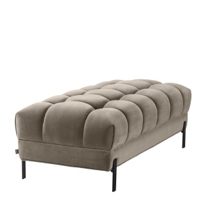 Bancheta eleganta design LUX Sienna, catifea greige 113389 HZ - Img 4