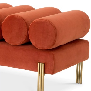 Bancheta moderna design LUX Oxley, Savona orange - Img 5