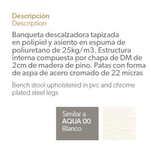 Bancheta tapitata design modern Bock AC-TB0083-X - Img 3