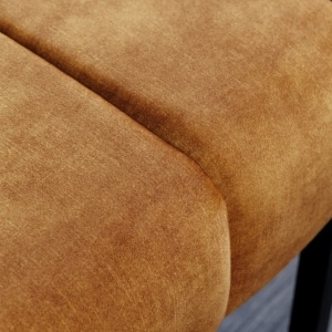 Bancheta tapitata Petit Beaute 110cm, catifea galben mustar - Img 6